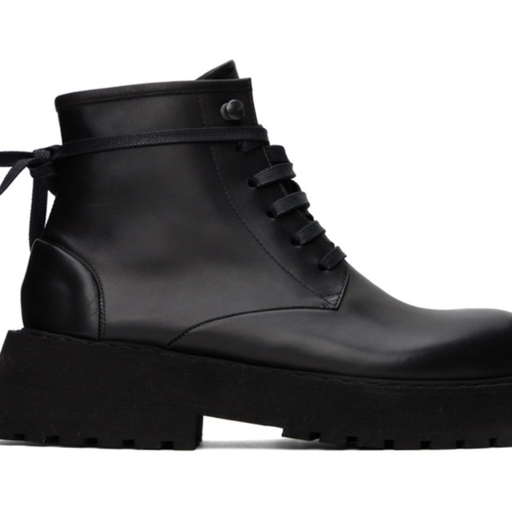 Marsell Black Micarro Lace Up Leather Black Boots Brand New 🖤✨ EU size 40.5 - Picture 2 of 9
